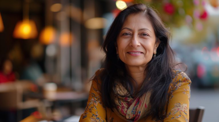 South Asian woman feeling supported by IFS therapist
